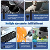 KNKA Car Vacuum Cleaner, 9000PA Handheld Vacuum Cordless with 3 HEPA Filter, 3 in 1 Mini Vacuum Cleaner with Multi-Nozzles for Car, 2 Speed Adjustable Car Vacuum Portable Cordless, Silver
