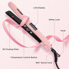 MCURO Hair Straightener & Curling Iron, 1" Ceramic Hair Iron, Keratin-Infused for Less Frizz, LED Flat Iron for Thick Hair, Dual Voltage, 105-Inch Long Cord, Hair Styling Tools,Pink
