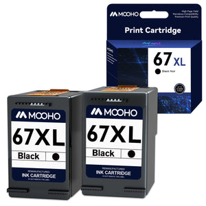 Mooho Printer Ink 67XL Replacement for HP Printer, 2 Pack