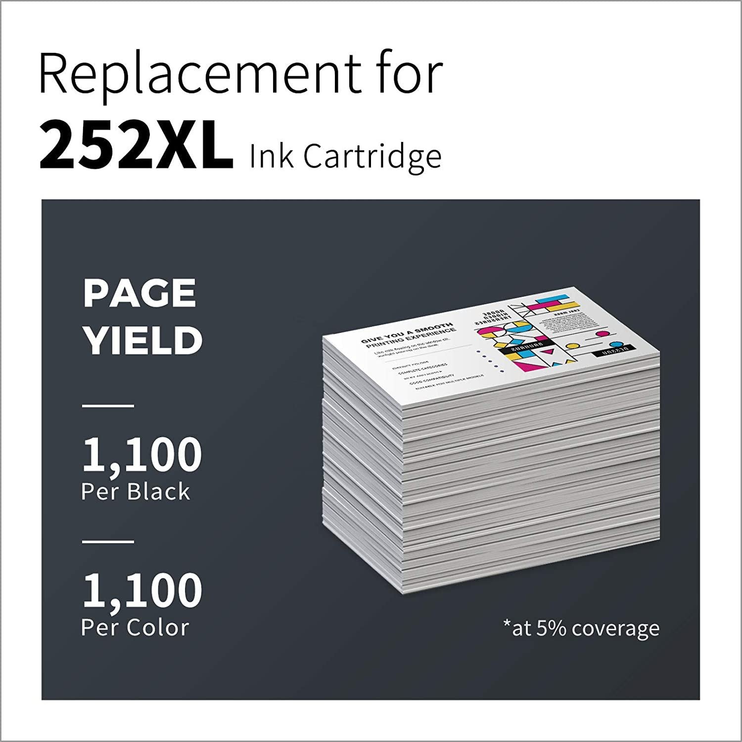 Tonerkingdom 252 Ink Cartridge Replacement for Epson 252XL 252 XL-4 pack
