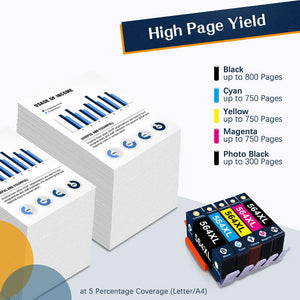 Greensky XL 564 Ink Cartridge-Photo-Black Black Cyan Magenta Yellow,5 Pack