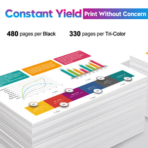 65 Ink Cartridge Color Replacement for HP(1 Pack)