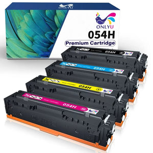 4x 054H Toner Cartridge Replacement for Canon(Black Cyan Magenta Yellow)