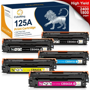 5-Pack 125A Toner Cartridges CB540A Compatible for HP