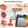 MULISOFT Electric Meat Grinders for Home Use, 2500W Max, with Sausage Maker & Kubbe Kit, Heavy Duty