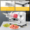 MULISOFT Meat Slicer for Home Use – 2 Removable Stainless Steel Blades, Adjustable Thickness, Child Safety Lock – Cuts Meat, Cheese, Bread