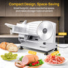 MULISOFT Meat Slicer for Home Use – 2 Removable Stainless Steel Blades, Adjustable Thickness, Child Safety Lock – Cuts Meat, Cheese, Bread