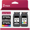 PG 275XL CL-276 XL Ink Cartridge Replacement for Canon 275XL 276XL 275 276 Black and Color