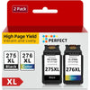 275XL 276XL Ink Cartridge 2 Pack Black/Tri-Color Replacement for Canon TS3520 TS3522; Printer Ink 275 276