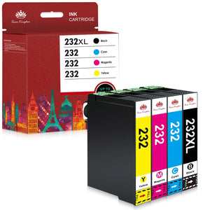 232XL Ink Cartridges for Epson Printer (Black,Cyan,Magenta,Yellow,4 Pack)