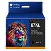 67 XL Ink Replacement for Printer (2 Black)