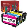 Tonerkingdom 822XL 822 Epson Ink Cartridges-4 Pack