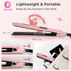 MCURO Hair Straightener & Curling Iron, 1" Ceramic Hair Iron, Keratin-Infused for Less Frizz, LED Flat Iron for Thick Hair, Dual Voltage, 105-Inch Long Cord, Hair Styling Tools,Pink