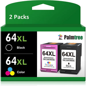 64XL Ink Cartridges Black(1 Black, 1 Tri-Color)