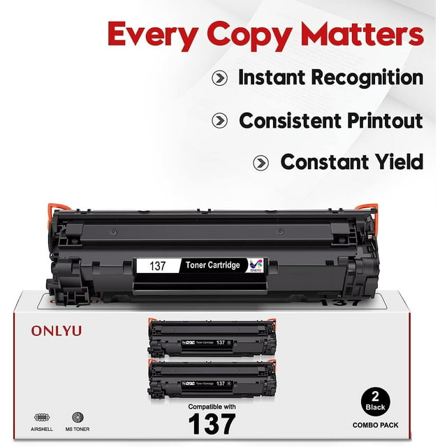 CRG137 137 Toner Compatible Replacement for Canon Printer 2 Pack