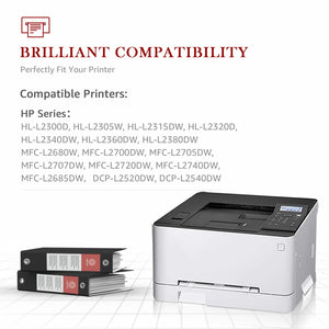 TN660 TN630 TN 660 TN 630 High Yield Black Compatible Toner Cartridge for Brother Printer, 4-Pack