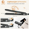 MCURO Hair Straightener & Curling Iron, 1" Ceramic Hair Iron, Keratin-Infused for Less Frizz, LED Flat Iron for Thick Hair, Dual Voltage, 105-Inch Long Cord, Hair Styling Tools, Black