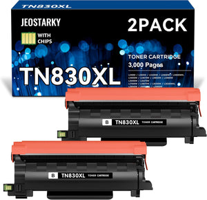 Compatible TN830XL Toner Replacement for Brother TN830XL TN830 XL Toner use with HL-L2460DW HL-L2405W HL-L2400D HL-L2480DW MFC-L2820DW MFC-L2820DW XL DCP-L2640DW Printer (Black,2 Pack)