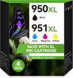 CMYBabee 950xl 951xl Ink cartridges Combo Pack Replacement for HP 950 951 Ink Cartridges Compatible with HP OfficeJet Pro 8600 8610 8620 8615 8100 8640 8630 8660 251DW 276DW 4 Pack