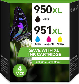 CMYBabee 950xl 951xl Ink cartridges Combo Pack Replacement for HP 950 951 Ink Cartridges Compatible with HP OfficeJet Pro 8600 8610 8620 8615 8100 8640 8630 8660 251DW 276DW 4 Pack