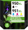 CMYBabee 950xl 951xl Ink cartridges Combo Pack Replacement for HP 950 951 Ink Cartridges Compatible with HP OfficeJet Pro 8600 8610 8620 8615 8100 8640 8630 8660 251DW 276DW 4 Pack