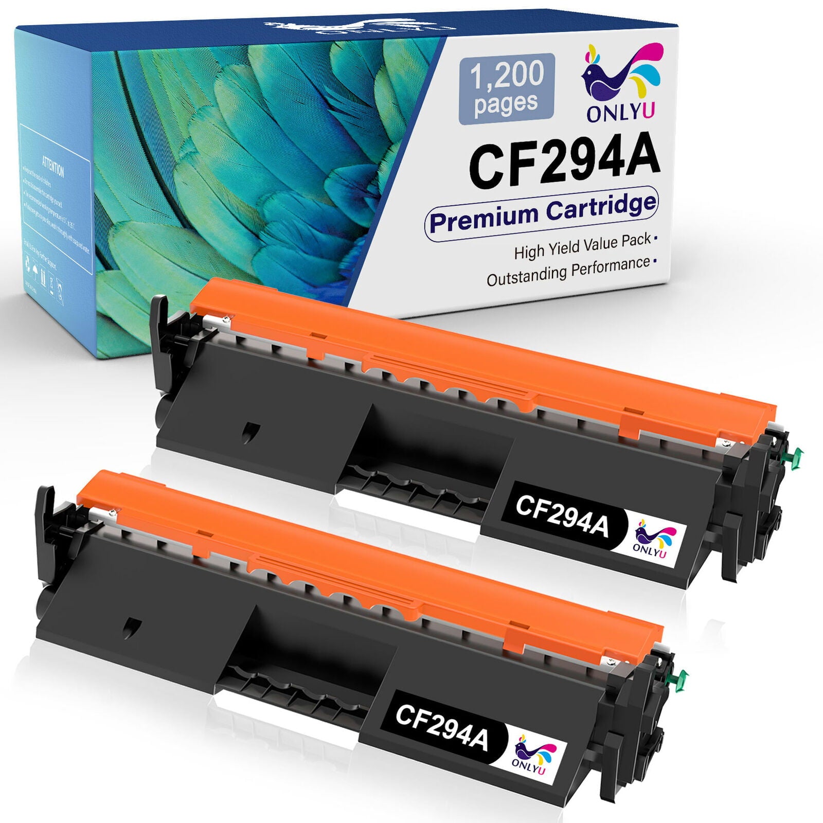 94A Black Toner Cartridge CF294A Toner Replacement for HP Printer, 2 Black