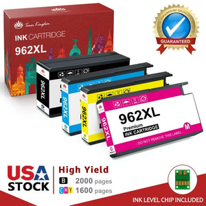962XL Combo Pack Replacement for HP(Black Cyan Magenta Yellow)