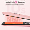 MCURO Hair Straightener & Curling Iron, 1" Ceramic Hair Iron, Keratin-Infused for Less Frizz, LED Flat Iron for Thick Hair, Dual Voltage, 105-Inch Long Cord, Hair Styling Tools,Pink
