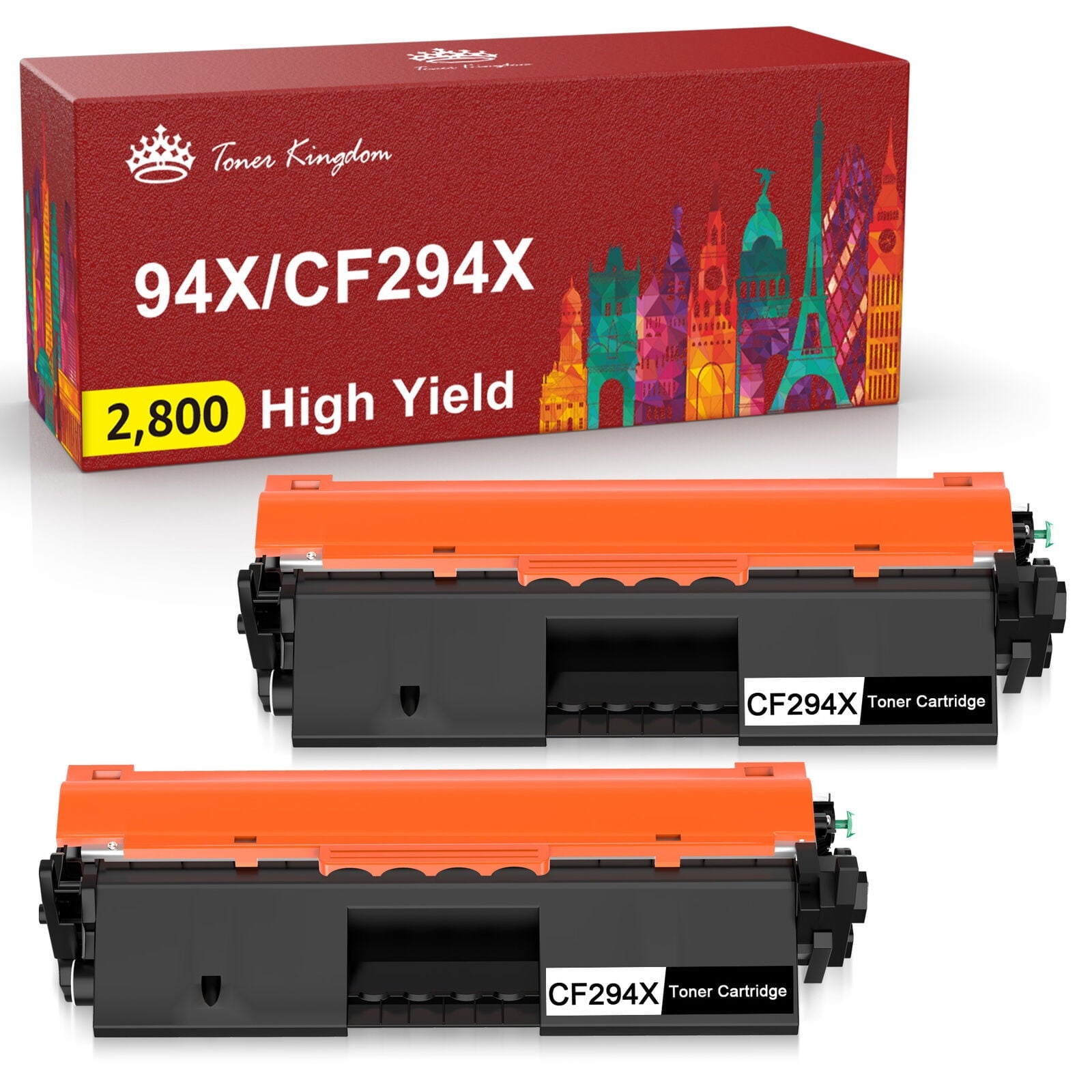 CF294X 94X Toner Cartridge Replacement for HP Printer (Black, 2-Pack)