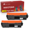 CF294X 94X Toner Cartridge Replacement for HP Printer (Black, 2-Pack)