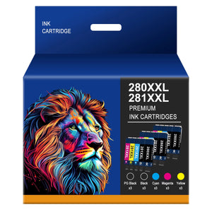 280 XXL 281 Ink Cartridges Replacement for Canon Printer Ink (15 Pack)