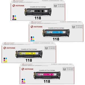 Canon 118 Toner Cartridges HP 304A Toner Cartridges Replacement for Canon Printer (4 Pack)