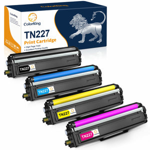 ColorKing Compatible Toner Cartridge Replacement for Brother (TN-227BK/C/M/Y High Yield, 4PK)