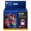 Colorking 61 Color Ink 61XL Color Tri-color Ink Cartridge Replacement for HP Printer, Color 1 Pack