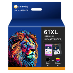 Colorking 61XL Ink Cartridge (Black and Color, 2 Pack)