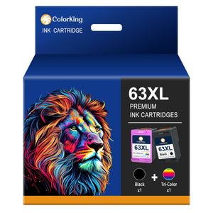 Colorking HP 63XL Ink Cartridges Replacement for HP Printer (Black and Tri-color, 2 Packs)