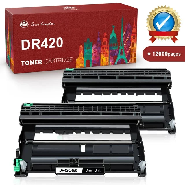DR420,Compatible for brother Drum Unit, Yields Up to 12,000 pages(Black,High Yield,2 Pack)