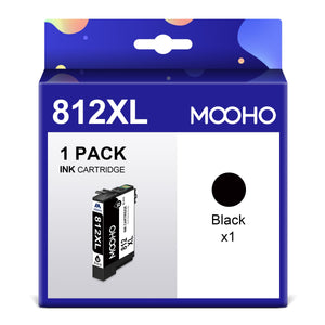 812XL Ink Cartridge for Epson Printer (1 Black)