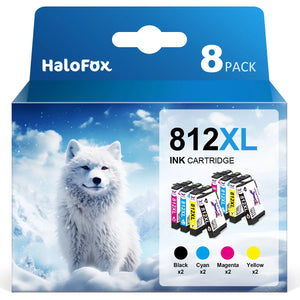 812XL Ink Cartridge for Epson Printer (2 Black, 2 Cyan, 2 Magenta, 2 Yellow-8 Pack)