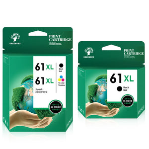Greensky 61XL Ink Cartridges Replacement for HP 3-Pack