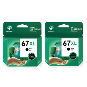 Greensky Ink 67XL Black Cartridges-2-Pack