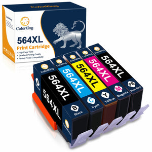 Greensky XL 564 Ink Cartridge-Photo-Black Black Cyan Magenta Yellow,5 Pack