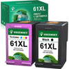 61XL 61 Ink Cartridge GREENSKY 61XL Ink Cartridge Black and Color for HP (1 Black, 1 Tri-Color)