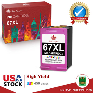 High Yield Printer Ink 67xl Color Replacement for HP(1 Pack)
