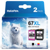 67xl Ink Cartridges Fit for HP 2-Pack, Black, Tri-Color