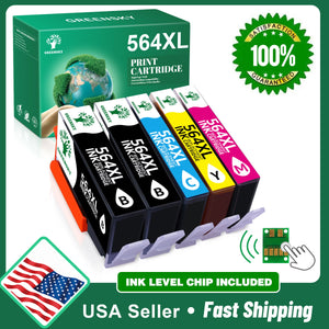 Greensky XL 564 Ink Cartridge Replacement for HP (Black Cyan Magenta Yellow,5Pcs)
