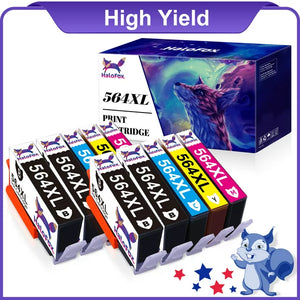 564 xl 564xl Ink Cartridges for HP Printers(4 Black 2 Cyan 2 Magenta 2 Yellow)