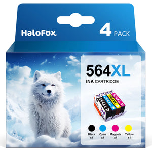 564 Ink Cartridges for Printers (Black Cyan Magenta Yellow, 4PK)