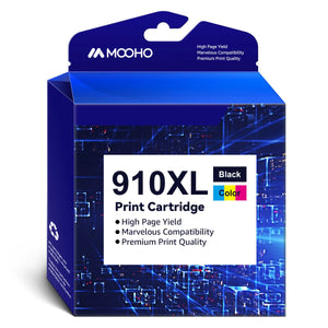Mooho 910 Ink Replacement for HP Printer ( Black Cyan Magenta Yellow, 4-Pack)