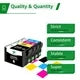 252XL 252 Ink Cartridge for Epson (1Black 1Cyan 1Magenta 1Yellow, 4-Pack)